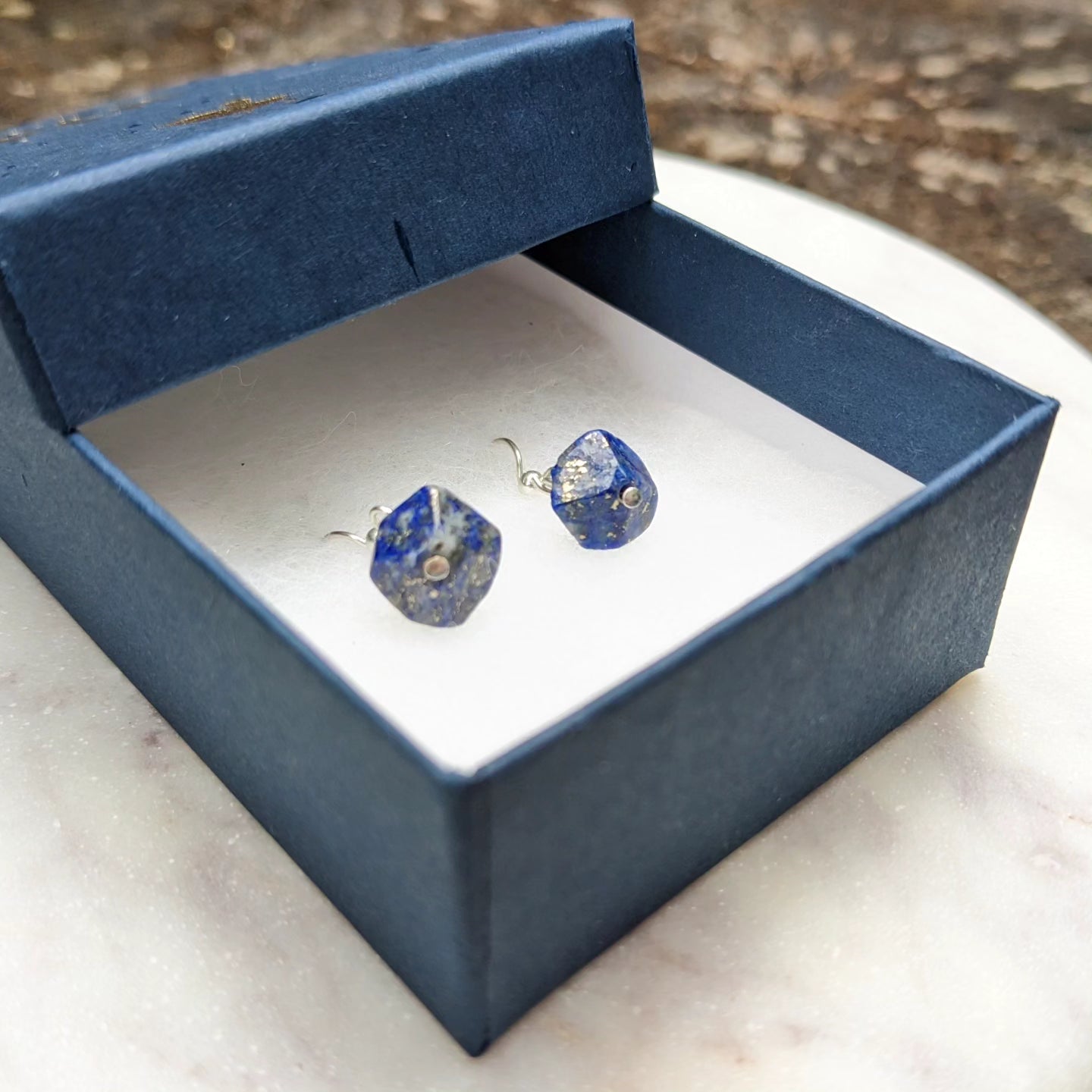 Lapis Lazuli sterling silver 925 earrings