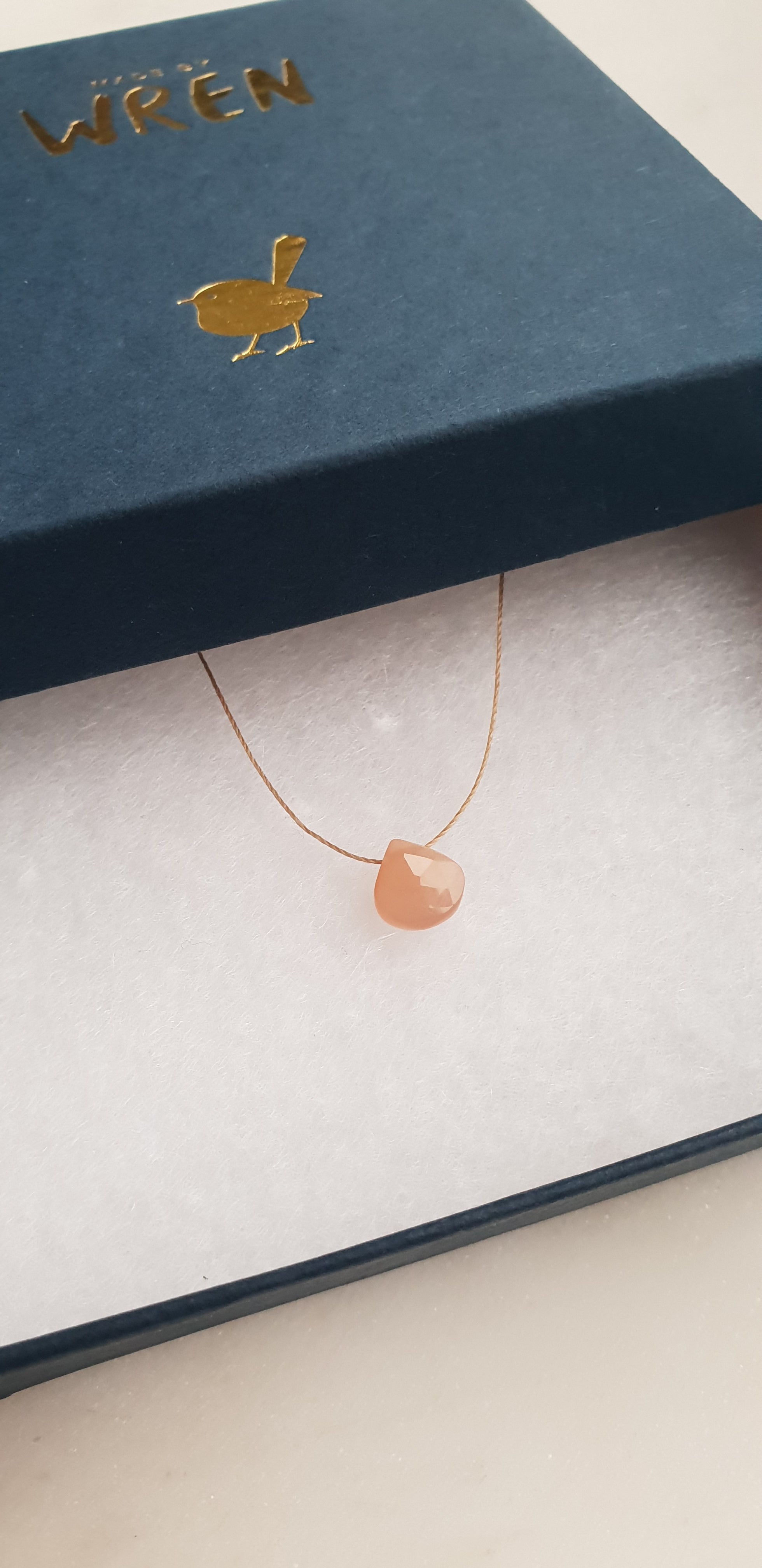 Sunstone cord necklace