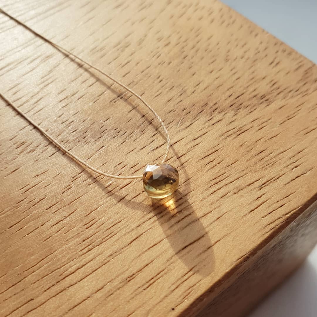 Hessonite Garnet Cord Necklace