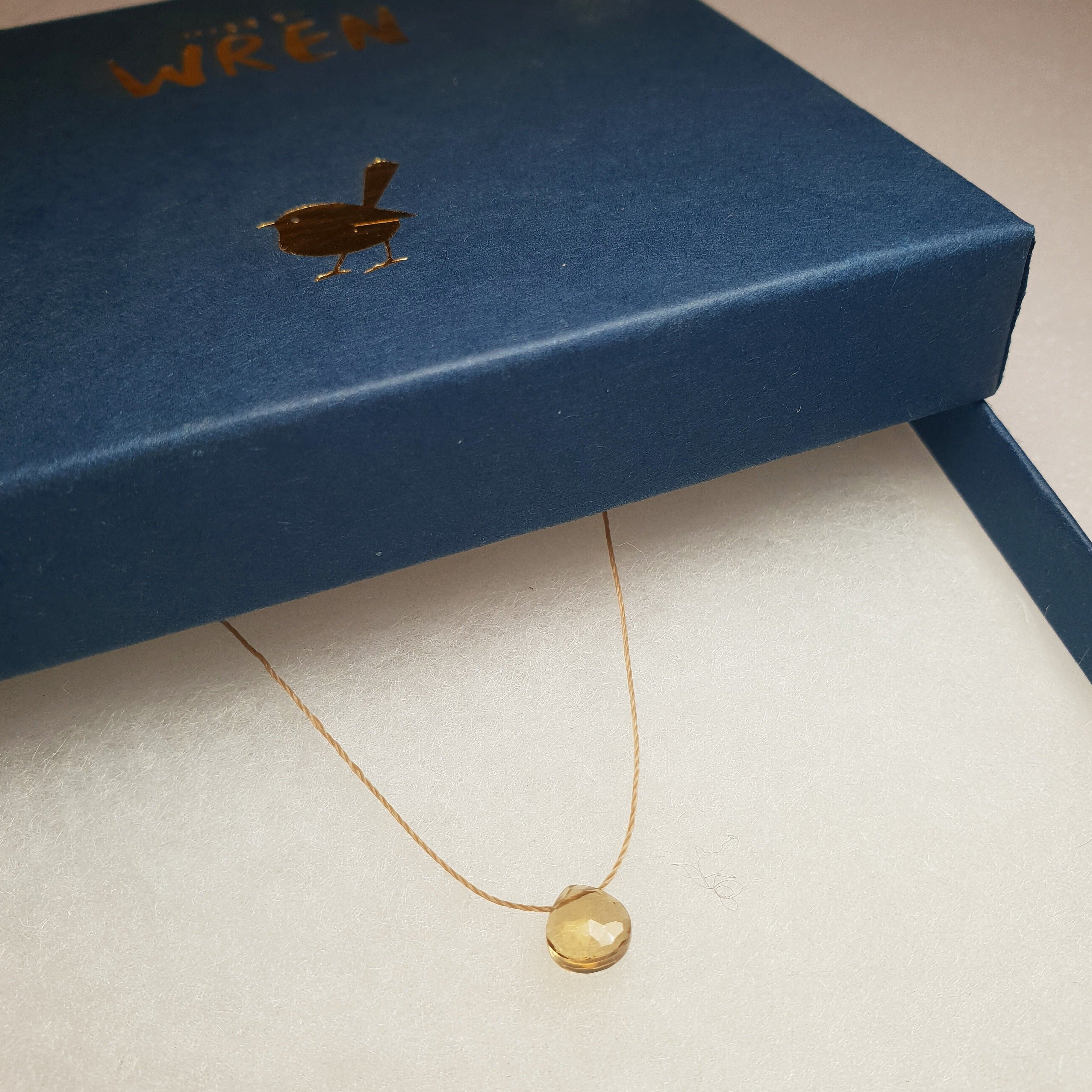 Hessonite Garnet Cord Necklace