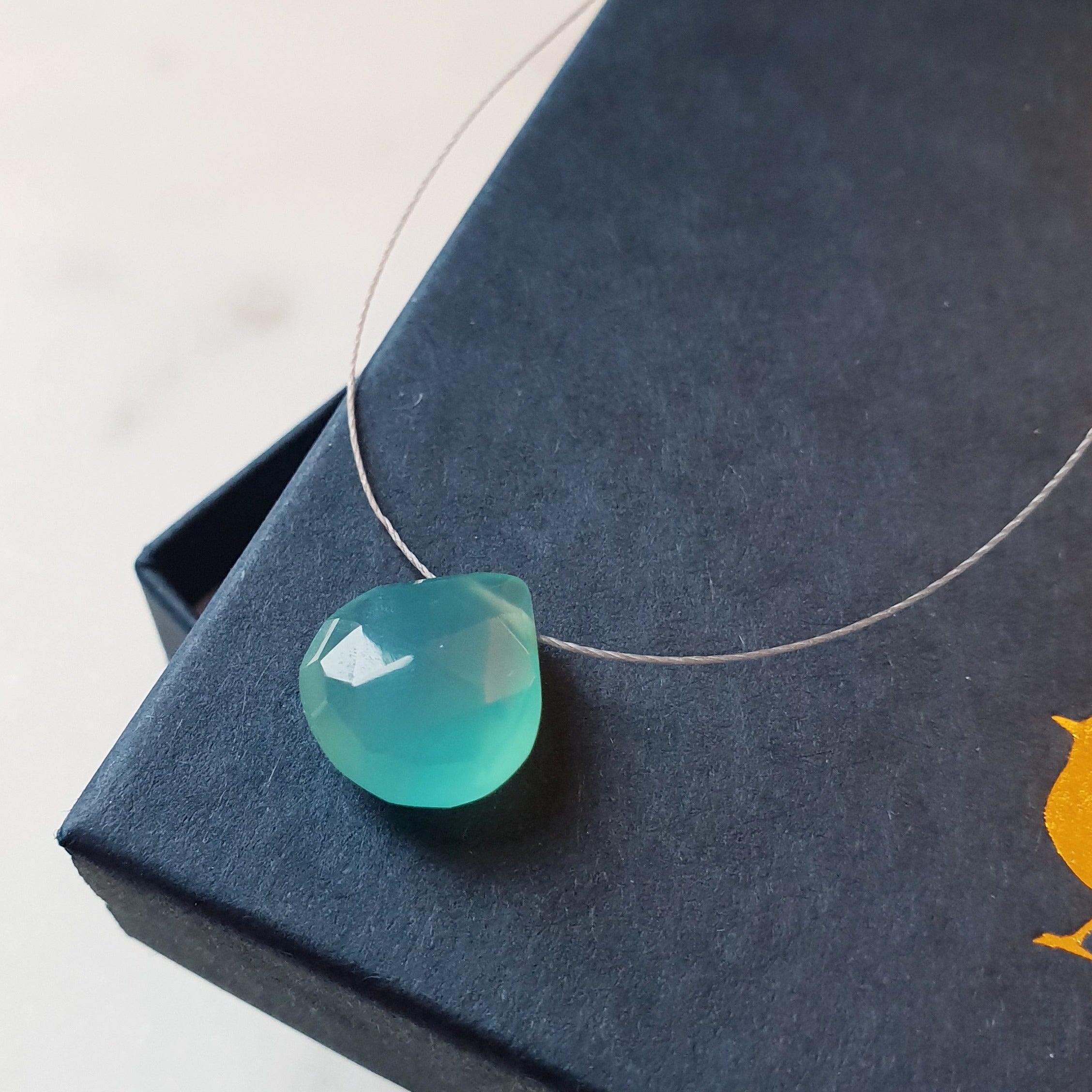 Blue Chalcedony Cord Necklace