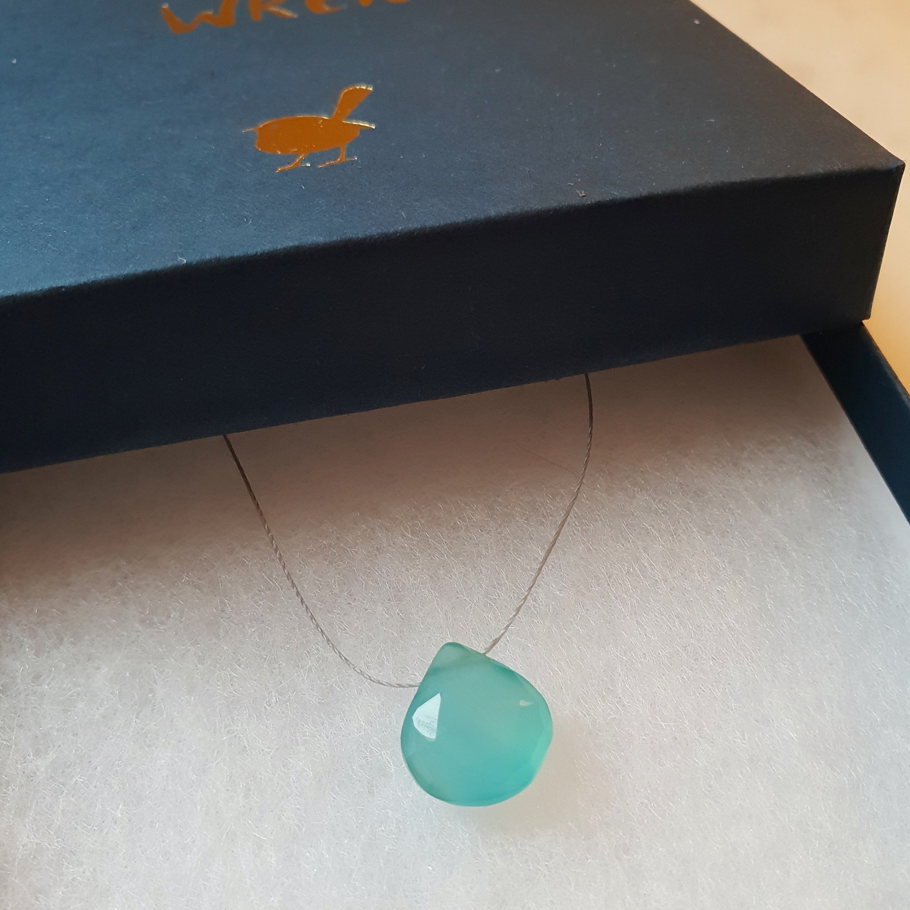 Blue Chalcedony Cord Necklace