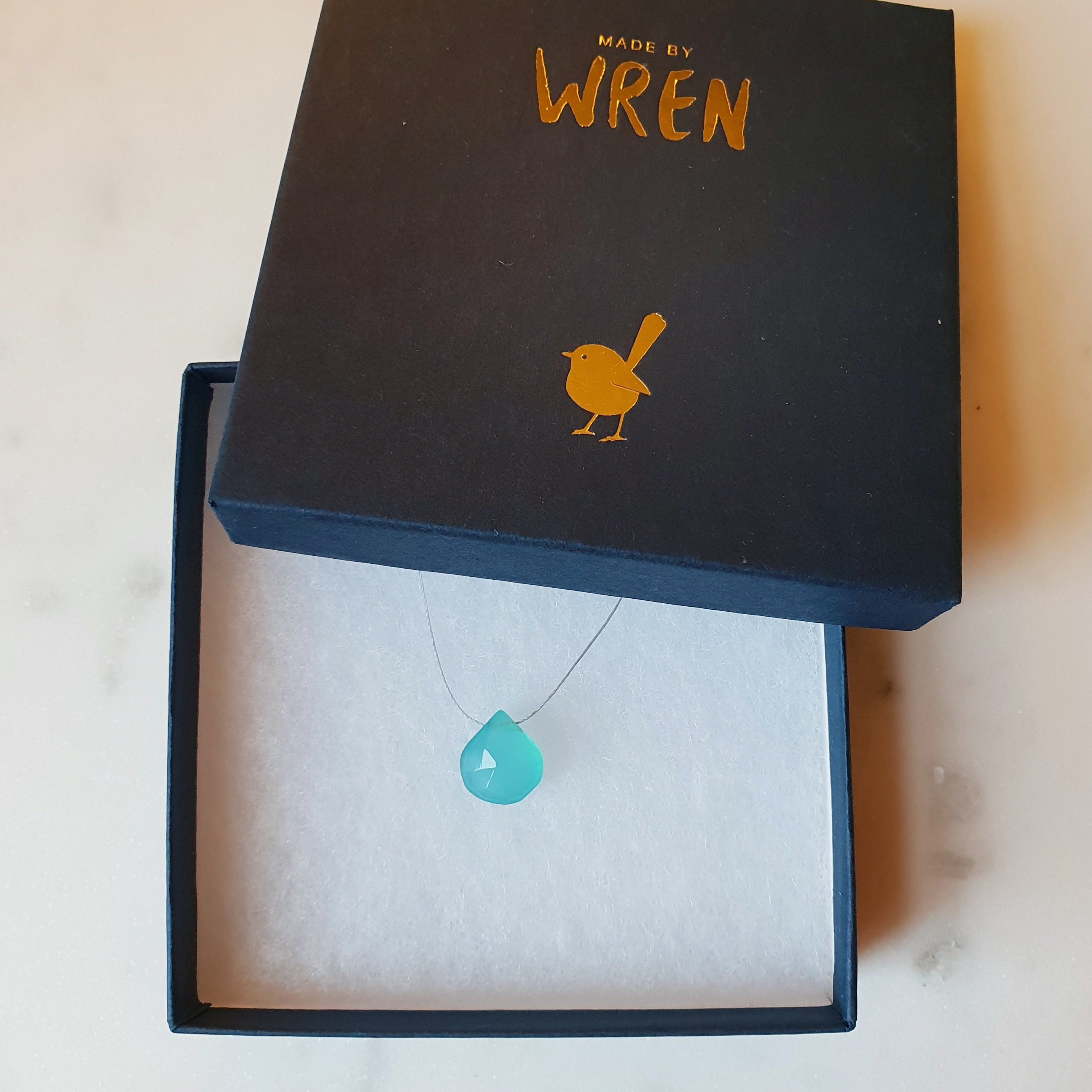 Blue Chalcedony Cord Necklace