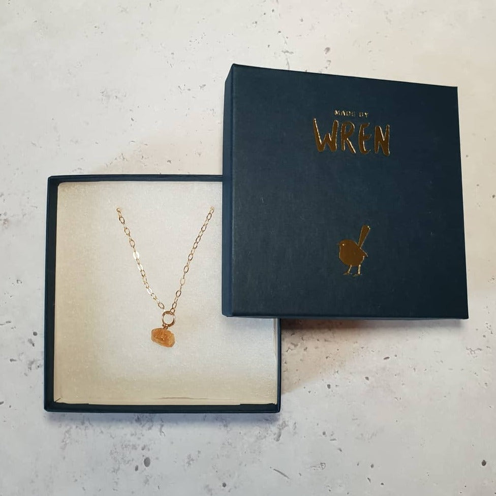 Citrine Gold Chain Necklace