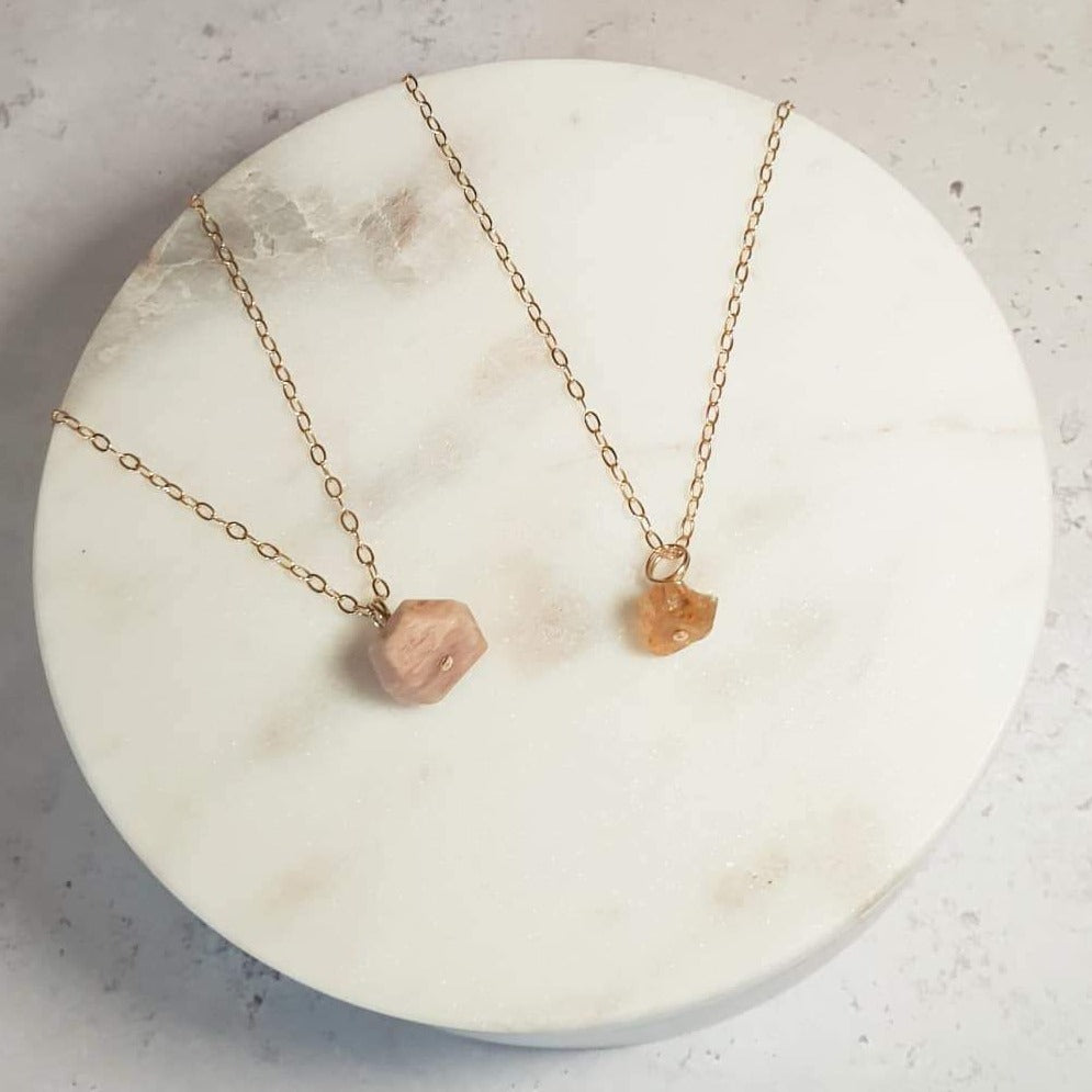 Citrine Gold Chain Necklace