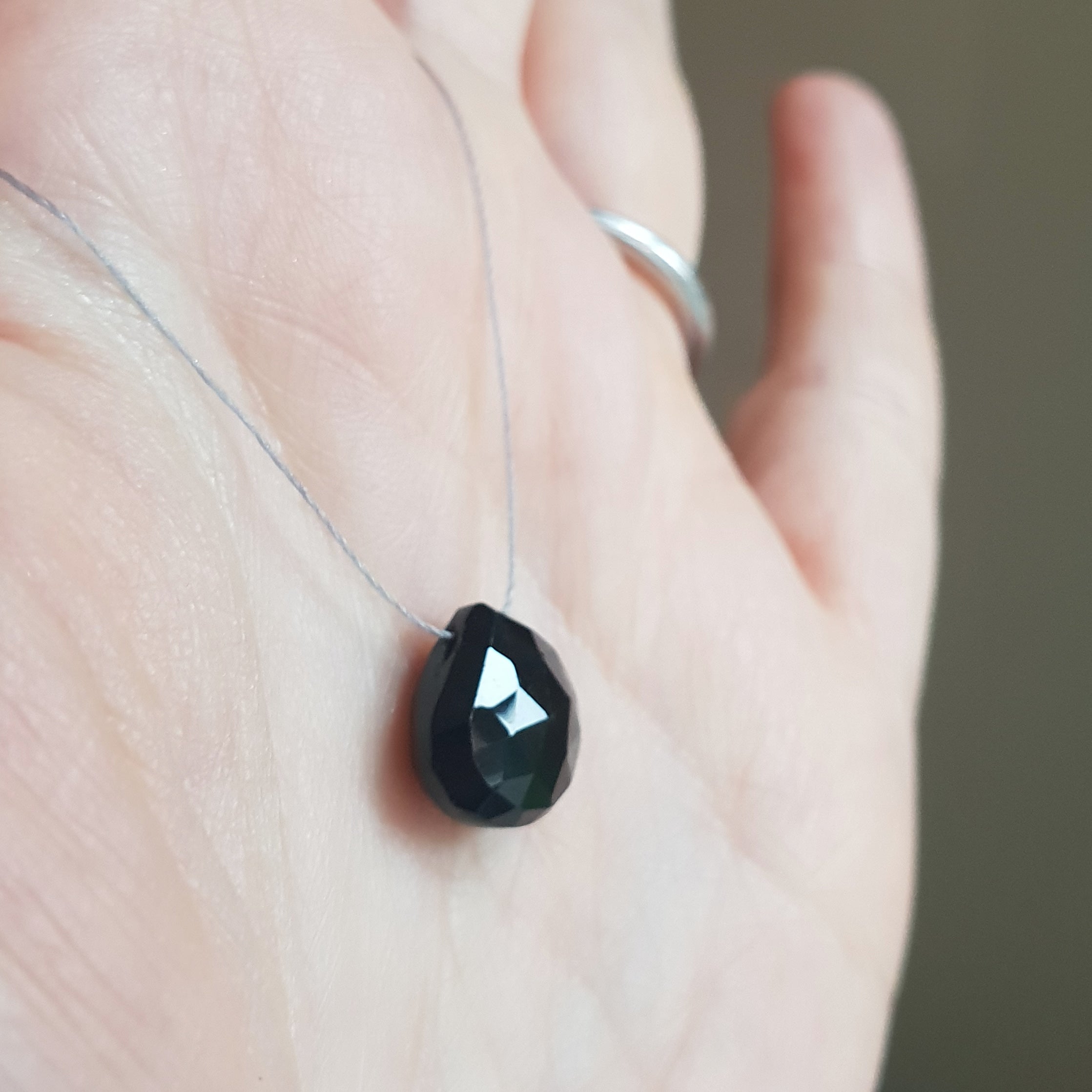 Black Onyx Cord Necklace