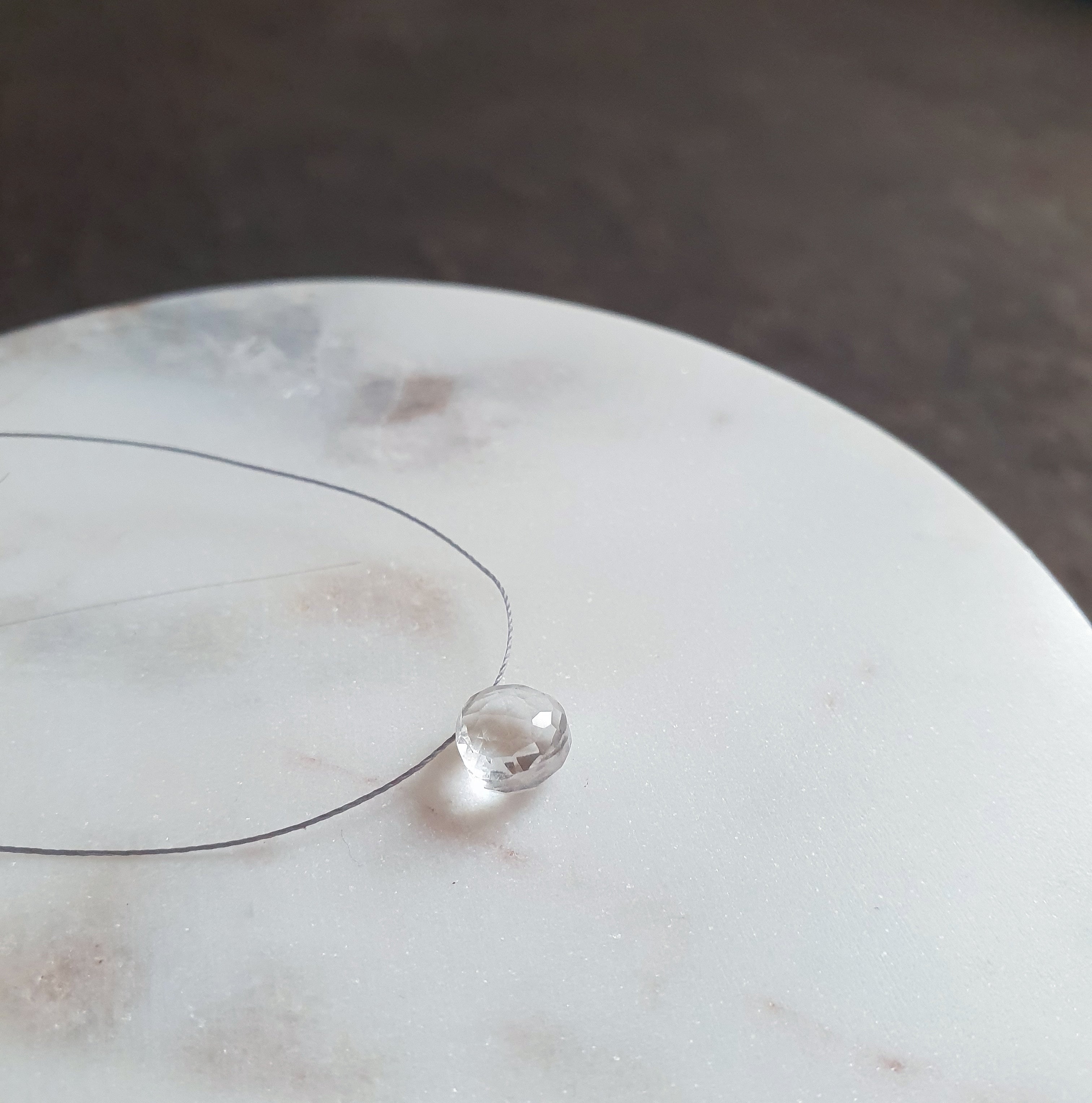 Clear Quartz Cord Necklace