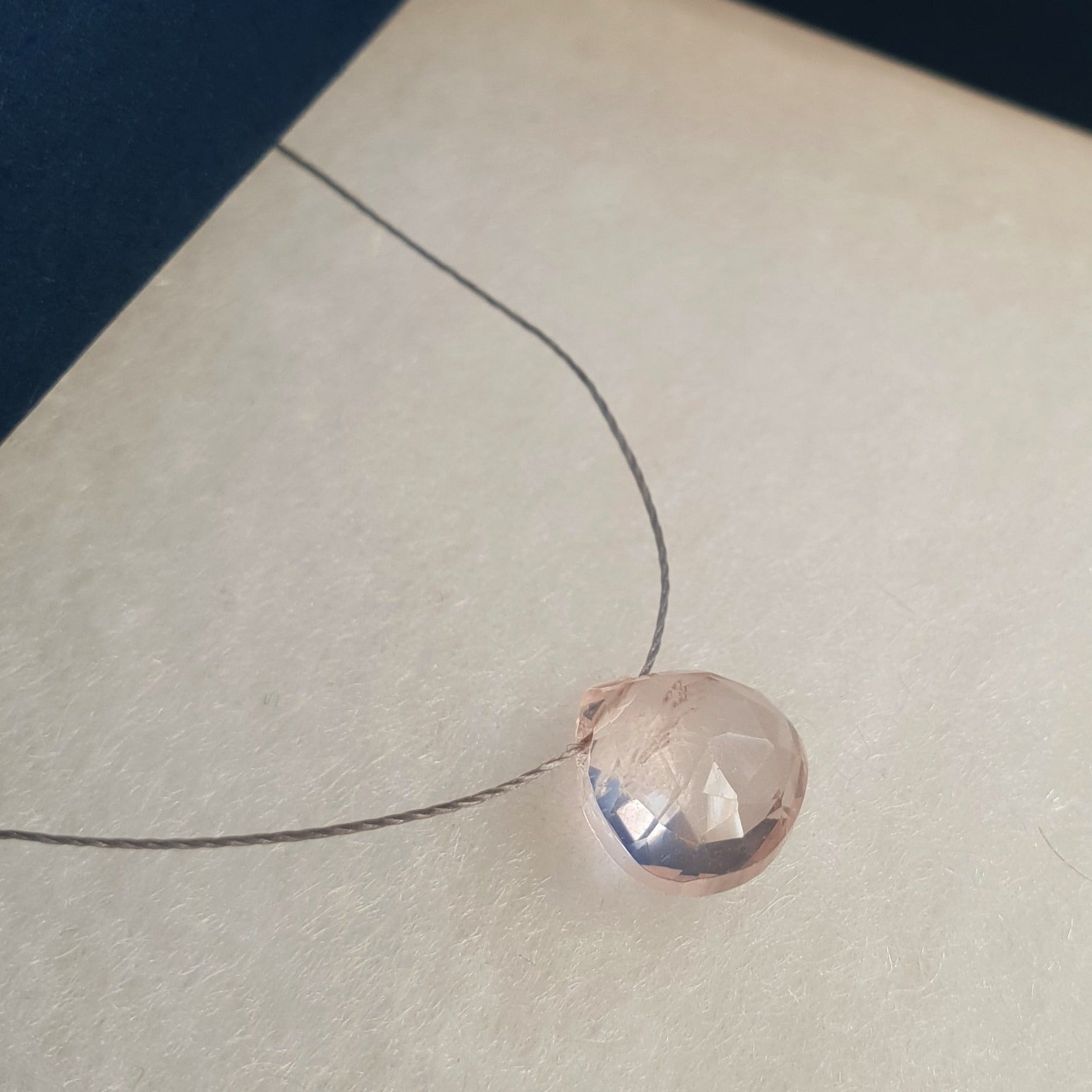 Rose Quartz Cord Necklace