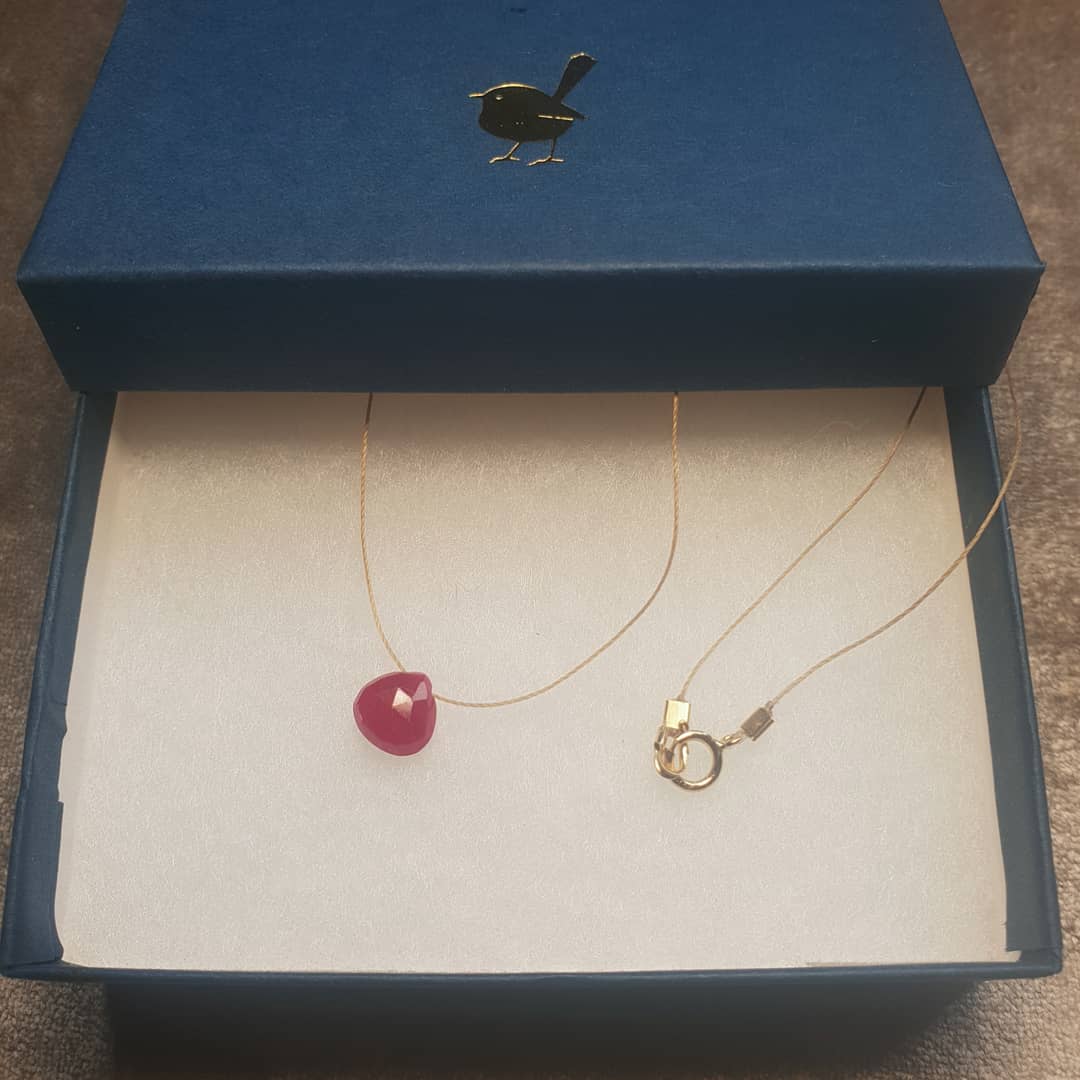 Ruby cord necklace
