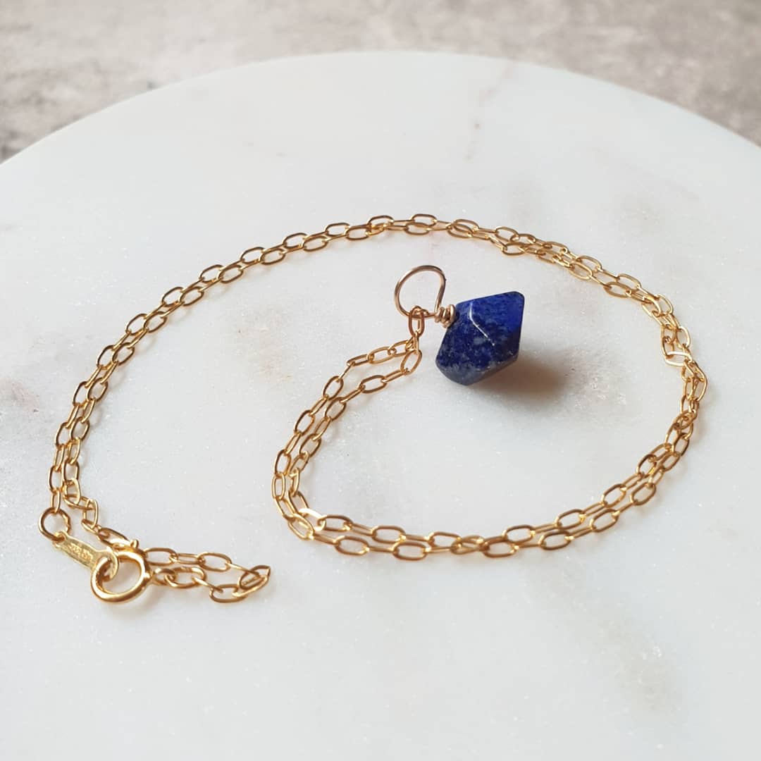 Lapis Lazuli chain necklace
