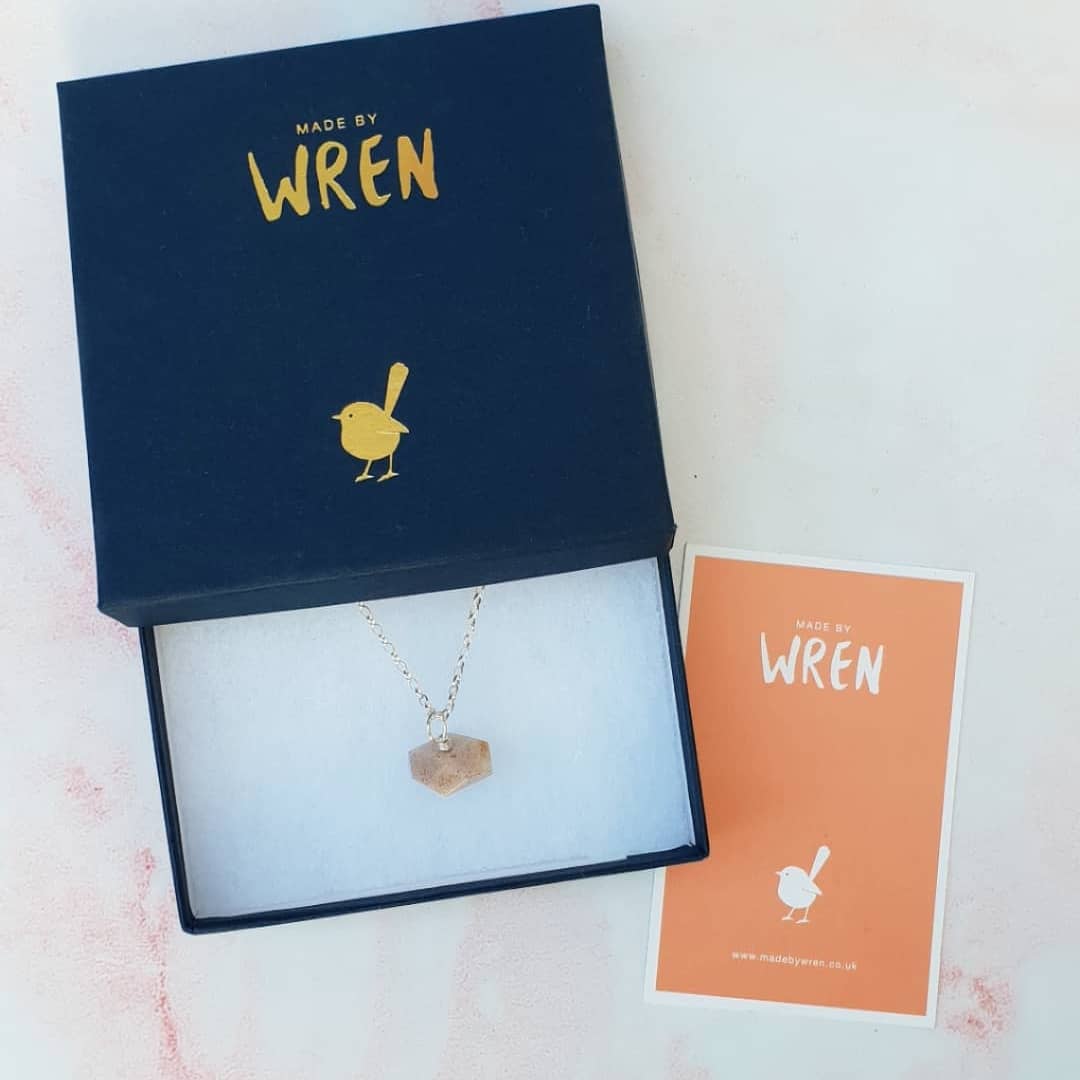 Strawberry quartz chain necklace