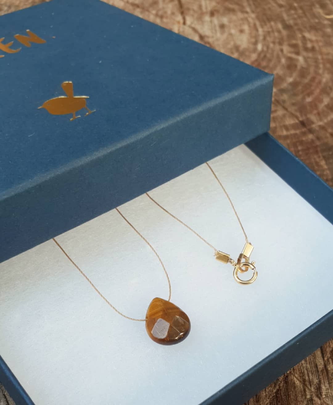 Tigers eye cord necklace