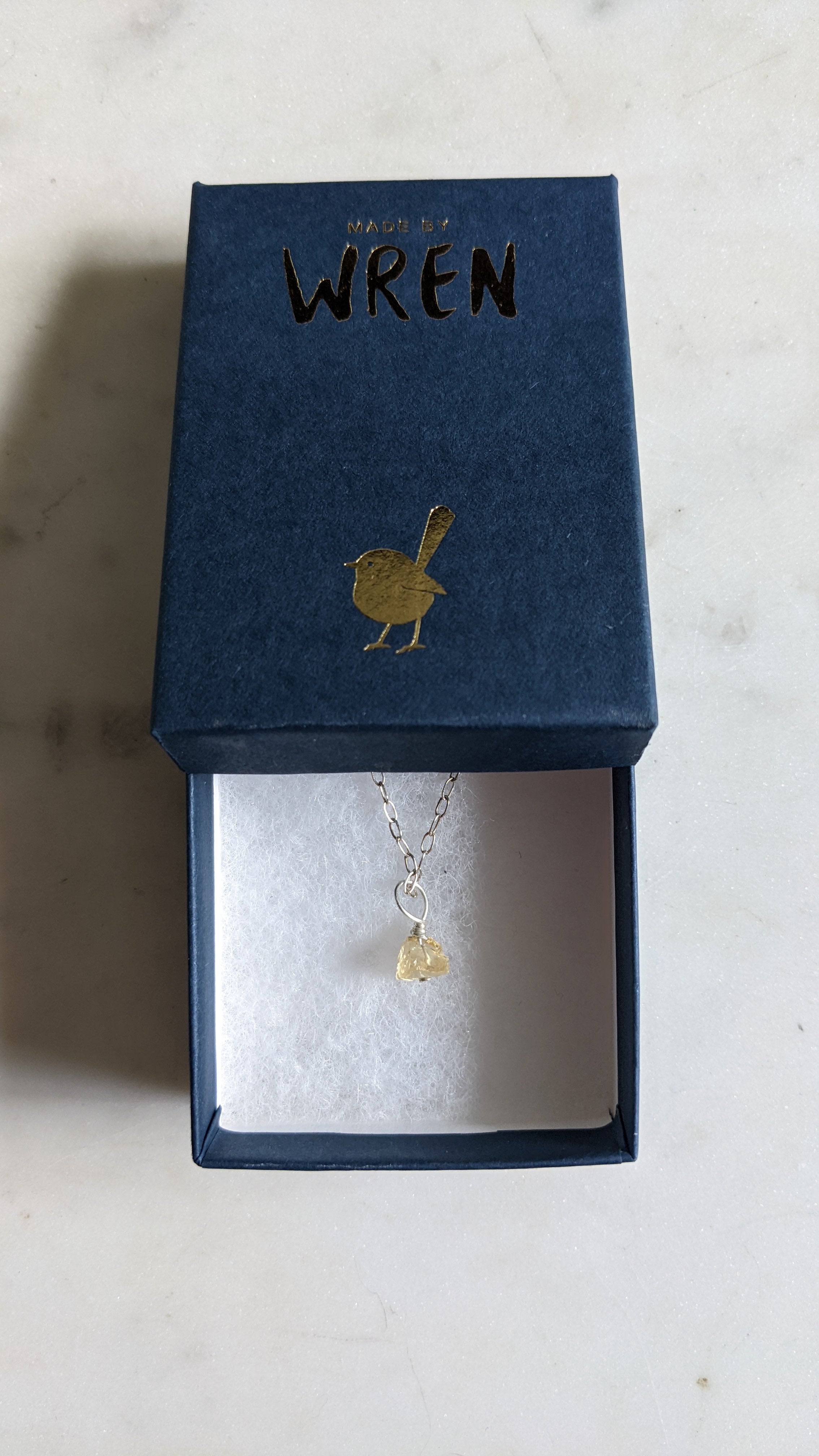Citrine sterling silver necklace