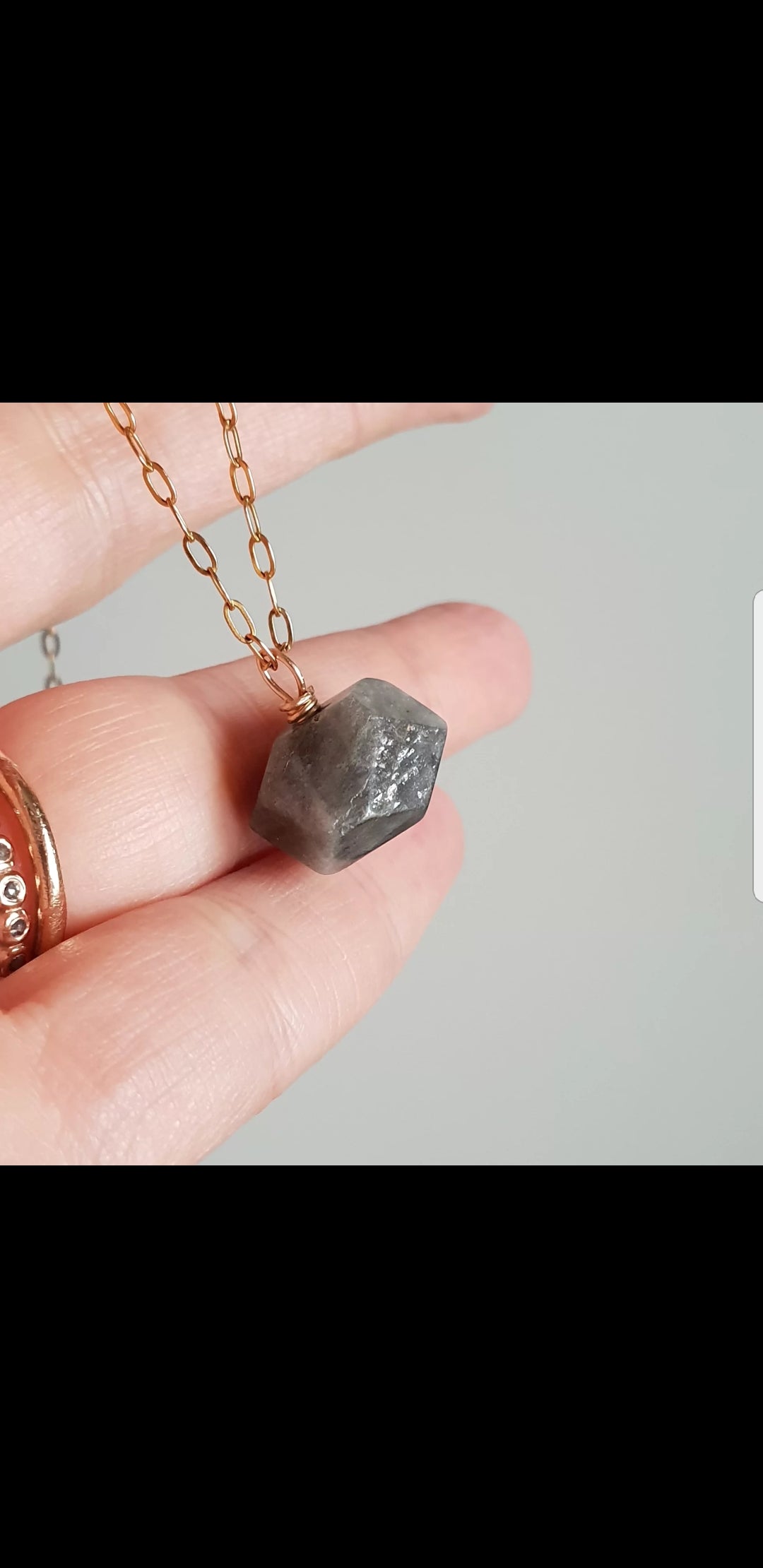 Labradorite gold filled necklace